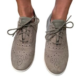 Cole Haan Women's Gray Wingtip Oxfords